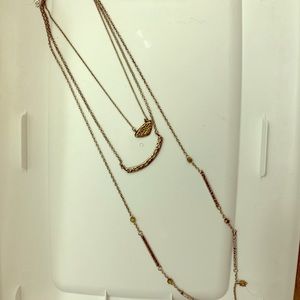 Silver and brass necklaces